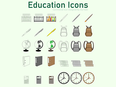 Education Outline Icon Set