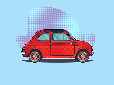 Fiat 500 Illustration