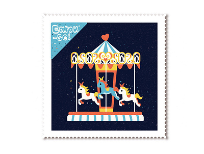 carousel adventure jungle design illustration