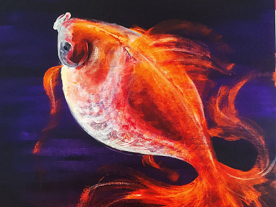 gold fish acrylic canvas color dream fish goldfish