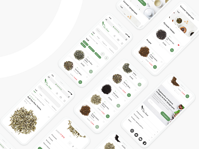 Tea Time design green ios tea ui web design