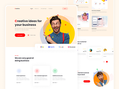 Creative agency | Website 2021 trend creative design landingpage popular shot trending design trendy ui ux webdesign