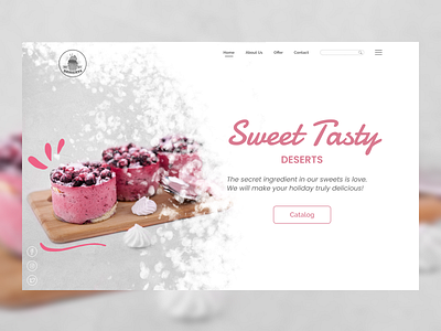 Bakery "Sweet Tasty" bakery branding cackes design figma graphic design illustration landing sweets tasty ui ux