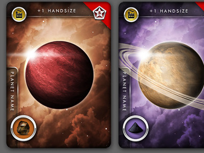 Metallic and Advanced Planets board game cards print