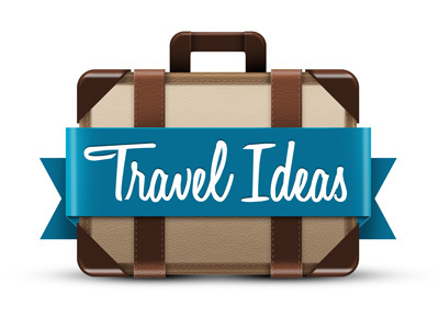 Travel Ideas Logo logo suitcase travel