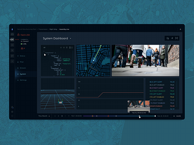 Freedom Robotics - System Dashboard dashboard errors robot saas system timeline troubleshoot ui