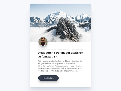 Stiftung Schweiz - Blog List Item article author blog engine list mountain search swiss