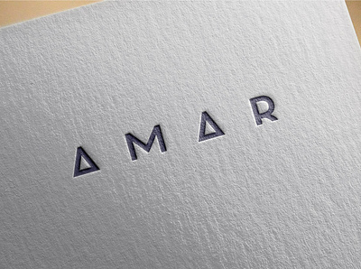 Amar branding design flat logo