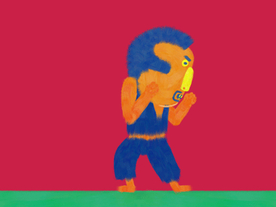 Kick Gif animation fighting karate