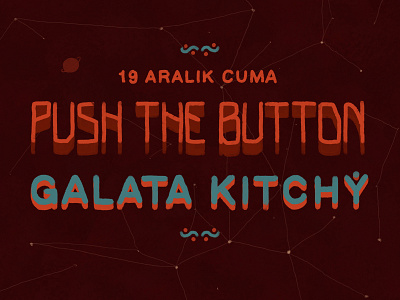 Push The Button illustration poster typography