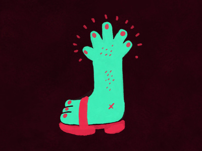 Handfoot character design illustration