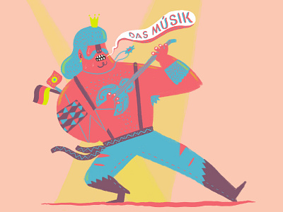 Das Musik character design illustration music