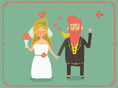 Wedding Card illustration love