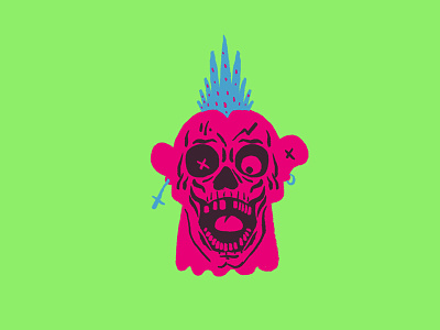 Skull animal character design illustration skull