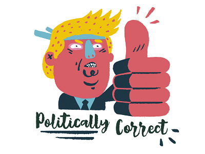 Trump Stickers (Thumb Up) 2d character design illustration sticker trump