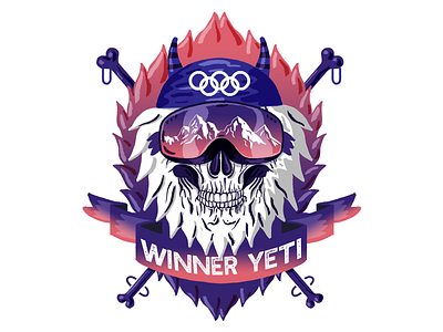 Olympic Y.E.T.I illustration olympics winter yeti