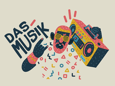 Das Musik 2d 80s art character design hip hop illustration illustrator music vector