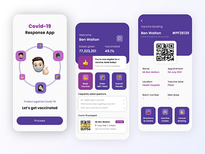 COVID-19 Booking App Concept app booking covid 19 design figma graphic design interface mobile mobileappdesign passport uidesign uiux vaccine