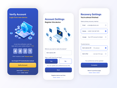 User Authentication Process: UI Design Concept