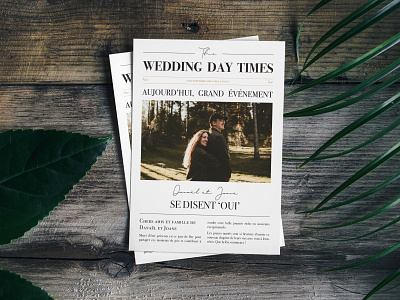 Wedding newspaper graphicdesign mockup news newspaper print wedding