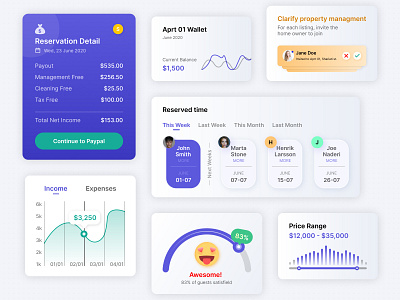 UI Components app art crm dashboad design icon minimal typography ui web