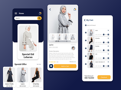 Fashion Store App app branding icon ui ux web website