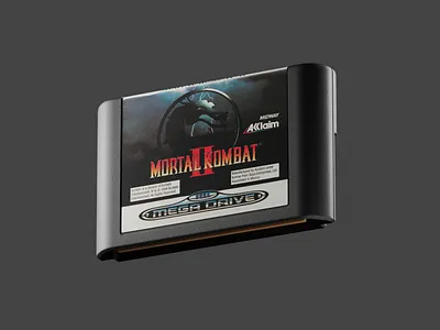 SEGA cart (details) 3d 3d art 3d artist b3d blender blender 3d creative design gaming genesis graphic design megadrive mortal kombat render retro retro gaming sega video game