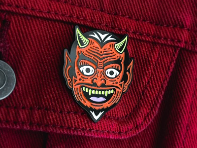 TRICK OR TREAT - Enamel pin accessories adobe adobe illustrator badge clothing death devil enamel pin graphic design halloween halloween aesthetic mask october pin product product design shop soft enamel trick or treat vector