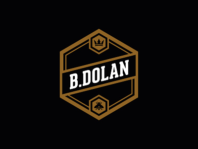 B.Dolan - King Bee logo adobe adobe illustrator bee brand brand design brand identity brand mark branding digital gold graphic design hexagon hip hop insect logo logo design logodesign logomark logos music