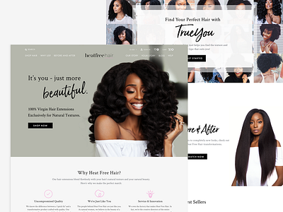 Ecommerce website 2018 ecommerce hair modern product page shopify ui ux