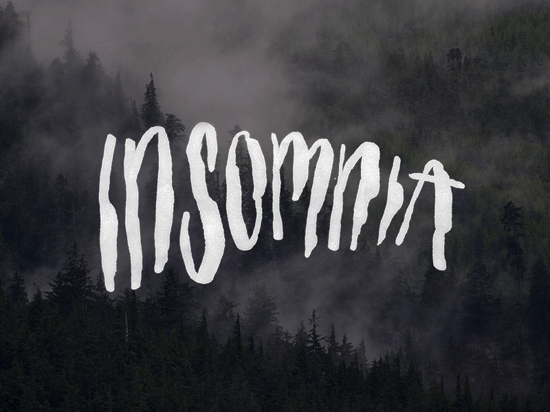 Insomnia | Animated Type animation brush dark grunge hand lettering movie occult organic strange title weird