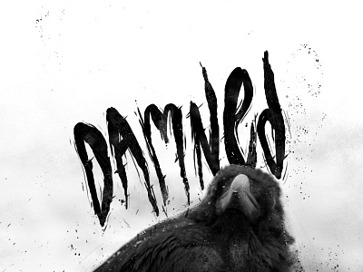 Damned brush dark grit grunge hand drawn metal occult odd texture typography weird