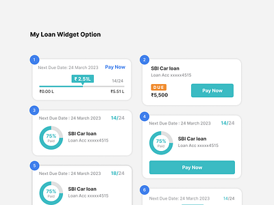 Loan Widget car loan graphic design loan loan app payment ui