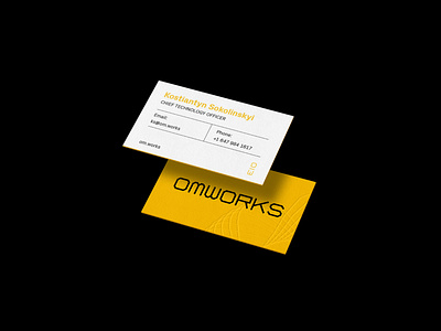 OMWorks Business Cards brand identity branding business card business cards design identity design typography