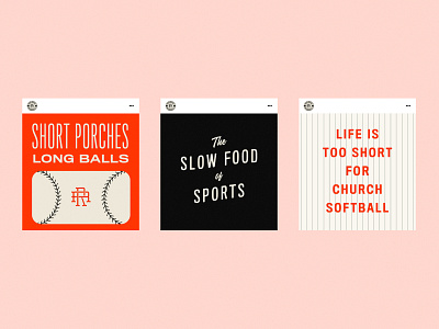 Short Porches, Long Balls baseball branding identity design playful sandlot