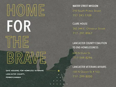 Home (s) for the Brave homeless military poster veterans