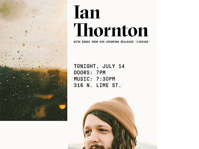 20 Minute Poster house show ian thornton lineage music