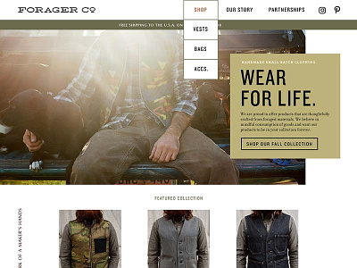 Forager Co. Desktop amish made clothes ecommerce fashion forage forager lancaster pa shopify slow fashion sustainable