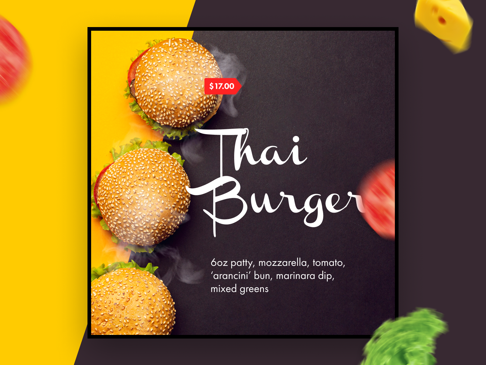 Burger Banner By Mat On Dribbble