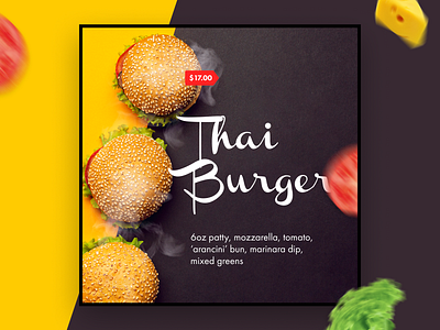 Burger banner ad banner banner banner ad banner design banners broucher brouchure design instagram banner minimal post design web web design webdesign website