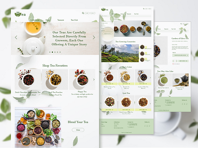 Tea Shop Concept app illustration project shop typography ui ux web concept website design