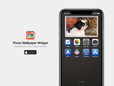 iOS 14 - Photo Wallpaper Widget App 14 app app design app store apple client download figma focused apps homescreen ios ios app design ios14 iphone iphone 12 layout layoutdesign wallpaper web widgets