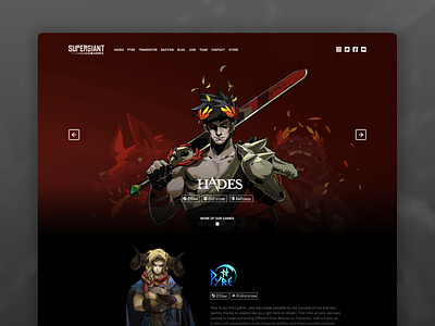 Supergiant Games Homepage Re-Design