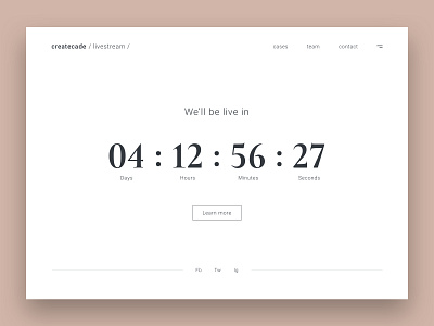 Daily UI #014 | Countdown Timer black white black and white clean design clean ui countdown countdown timer countdowntimer daily 100 challenge dailyui dailyui014 dailyuichallenge minimal minimalism minimalistic typography typography design ui ui ux ui design user interface