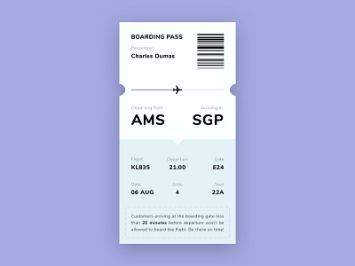 Daily UI #024 | Boarding Pass airline airport app boarding boarding pass brand design branding daily 100 challenge dailyui dailyui024 dailyuichallenge flight app flight booking travel travel app traveling ui ui ux ui design user interface