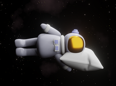 Astronaut's dream 3d astronaut blender cosmos galaxy illustration render