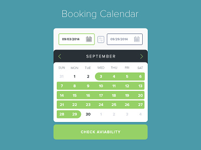 Booking Calendar booking calendar mobile ui