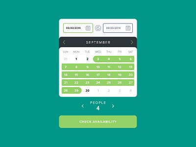 Clean Booking Calendar v2 app booking calendar clean design graphic mobile ui web