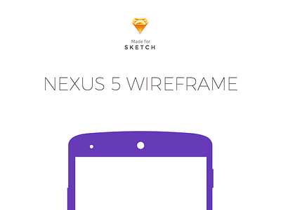 Nexus 5 Wireframe for Sketch nexus sketch vector wireframe