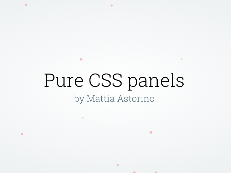 Pure css panels